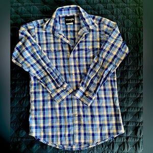 Boys Wrangler Long sleeve Shirt Size L 10-12